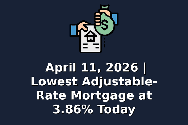 April 11, 2026 | Lowest Adjustable-Rate Mortgage at 3.86% Today