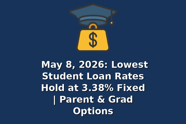 May 8, 2026: Lowest Student Loan Rates Hold at 3.38% Fixed | Parent & Grad Options